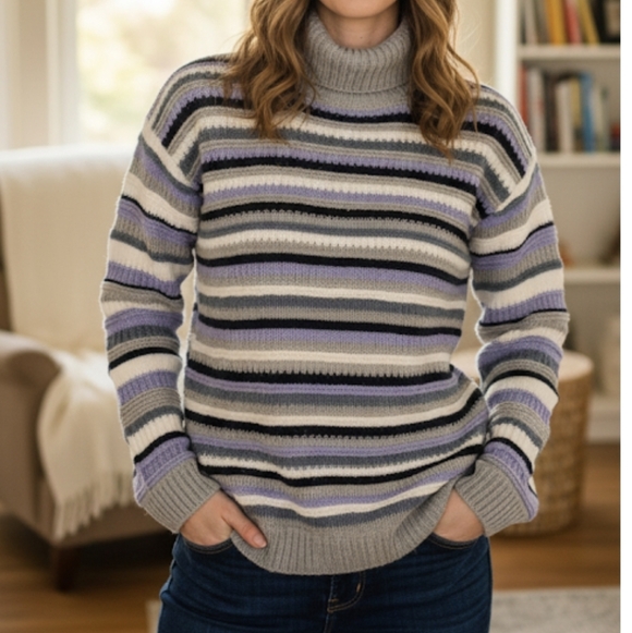 Handmade Tops - Turtleneck Sweater Handmade